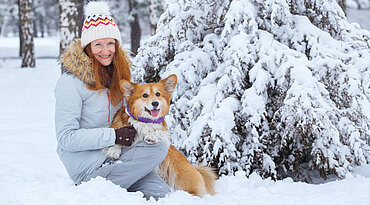 Schneevergnügen mit dem Hund